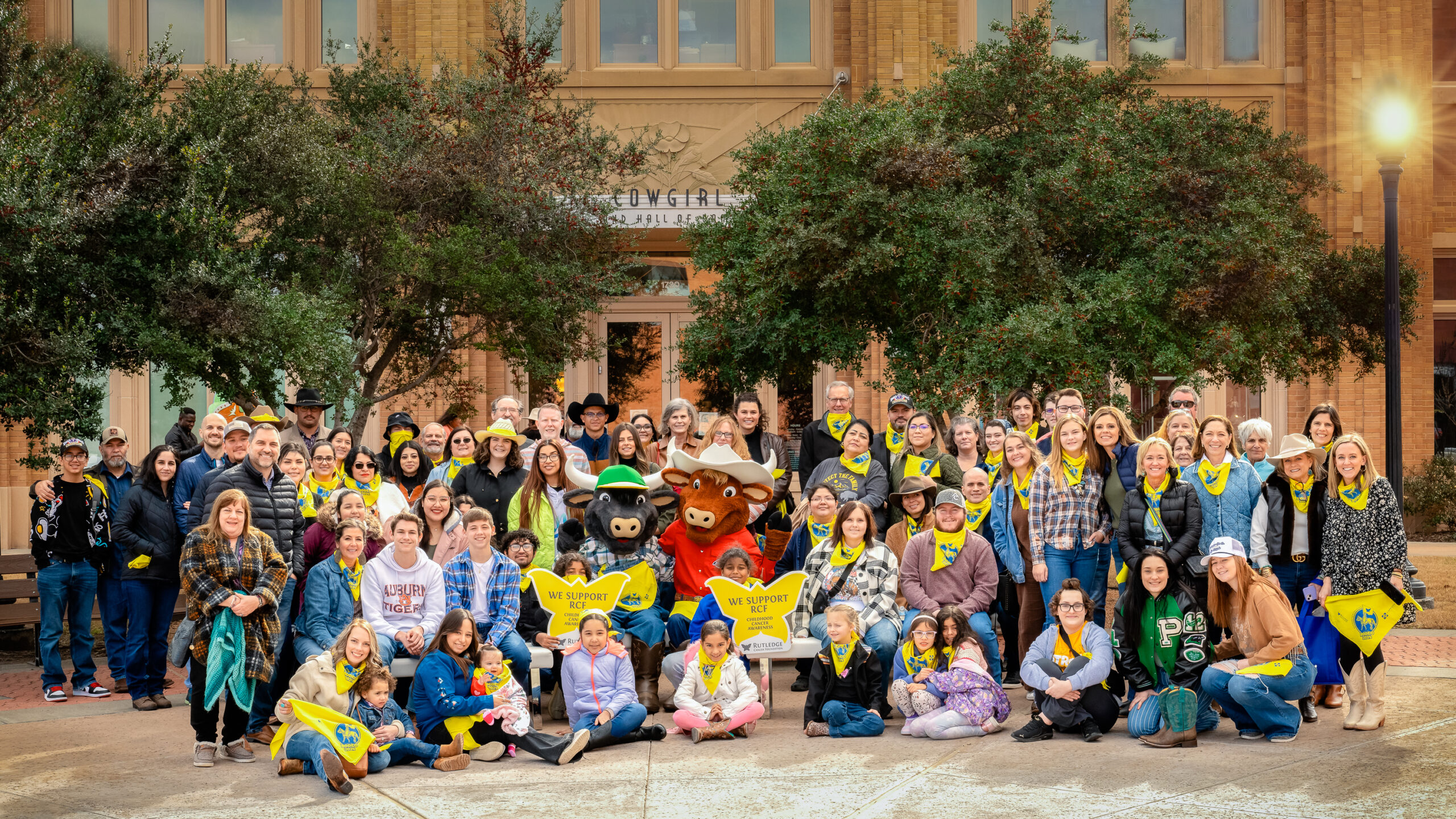 Patients and survivors at Rutledge Cancer Foundation's annual day at the Fort Worth Stock Show and Rodeo