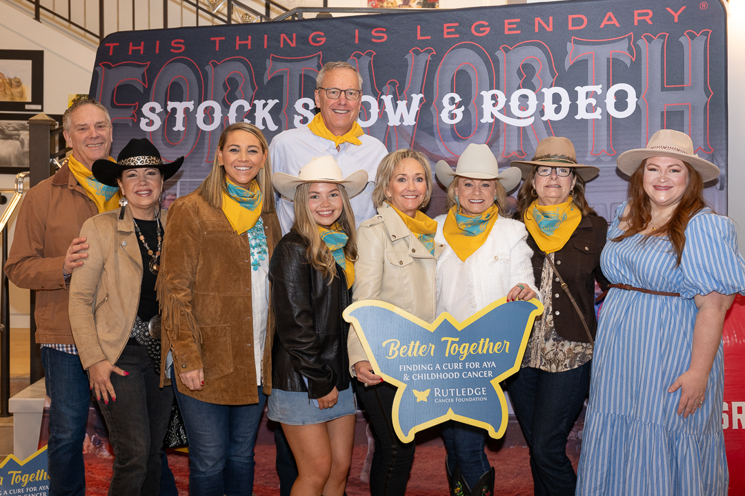 Patients and survivors at Rutledge Cancer Foundation's annual day at the Fort Worth Stock Show and Rodeo
