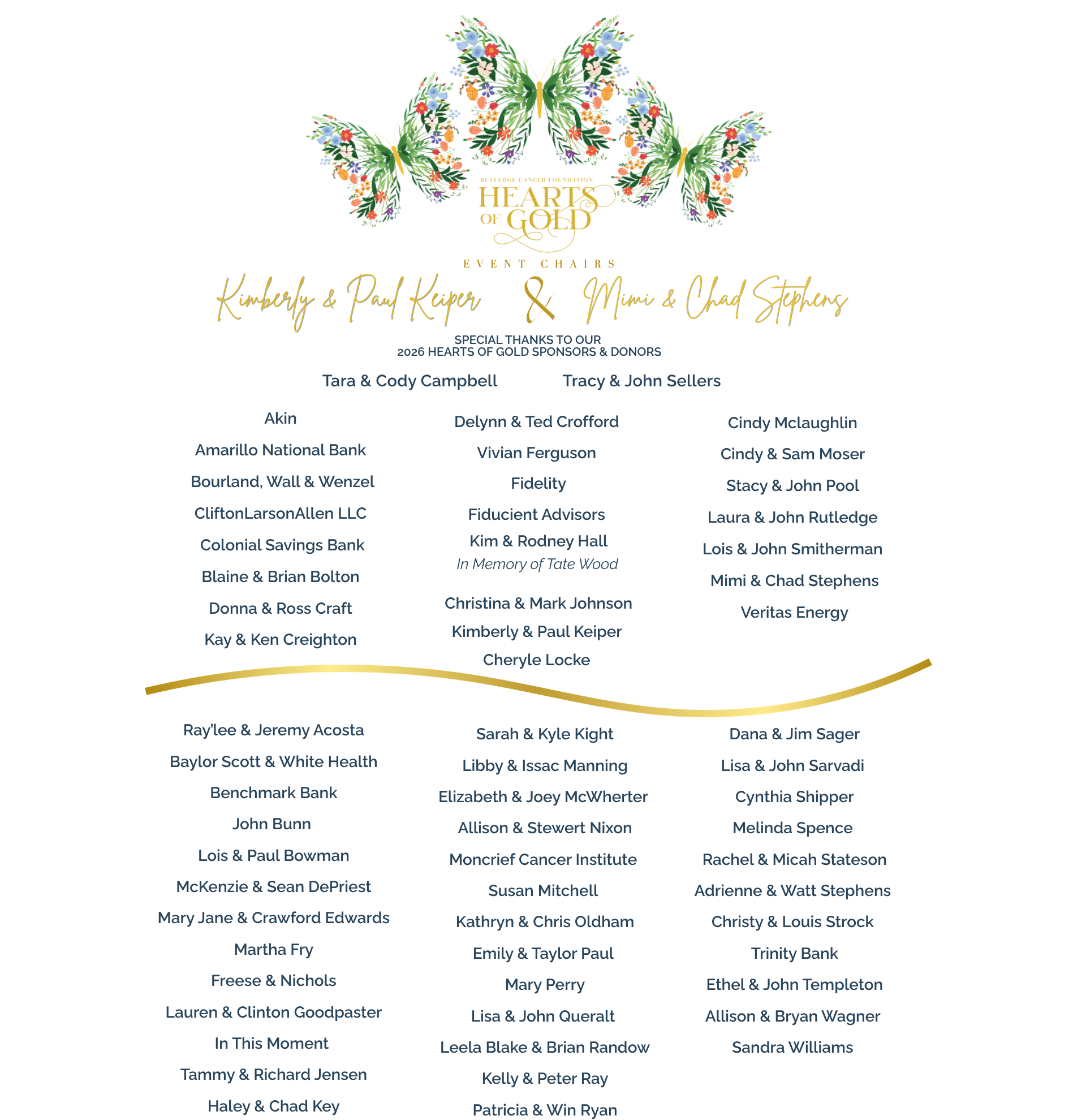 2026 Rutledge Foundation Sponsors